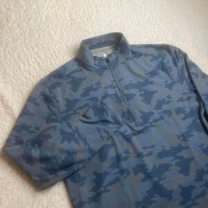 Johnnie-O‎ Titan Camo PREP-FORMANCE 1/4 Zip Golf Pullover men's blue camo M